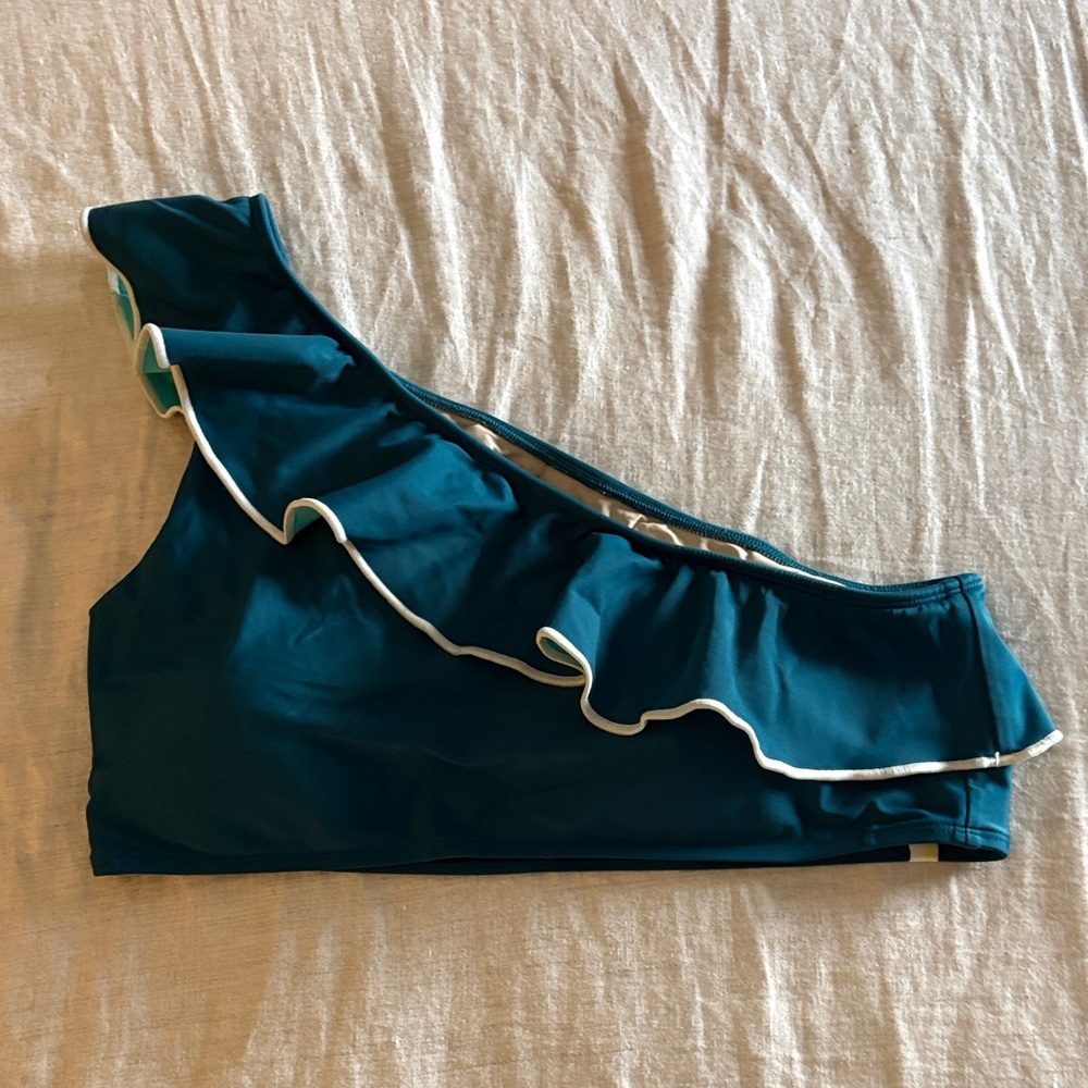 Summersalt sidestroke One-Shoulder Ruffle Bikini Top